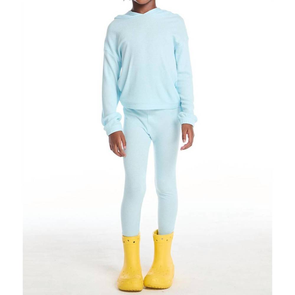 NEW CHASER waffle hoodie pullover set in baby blue